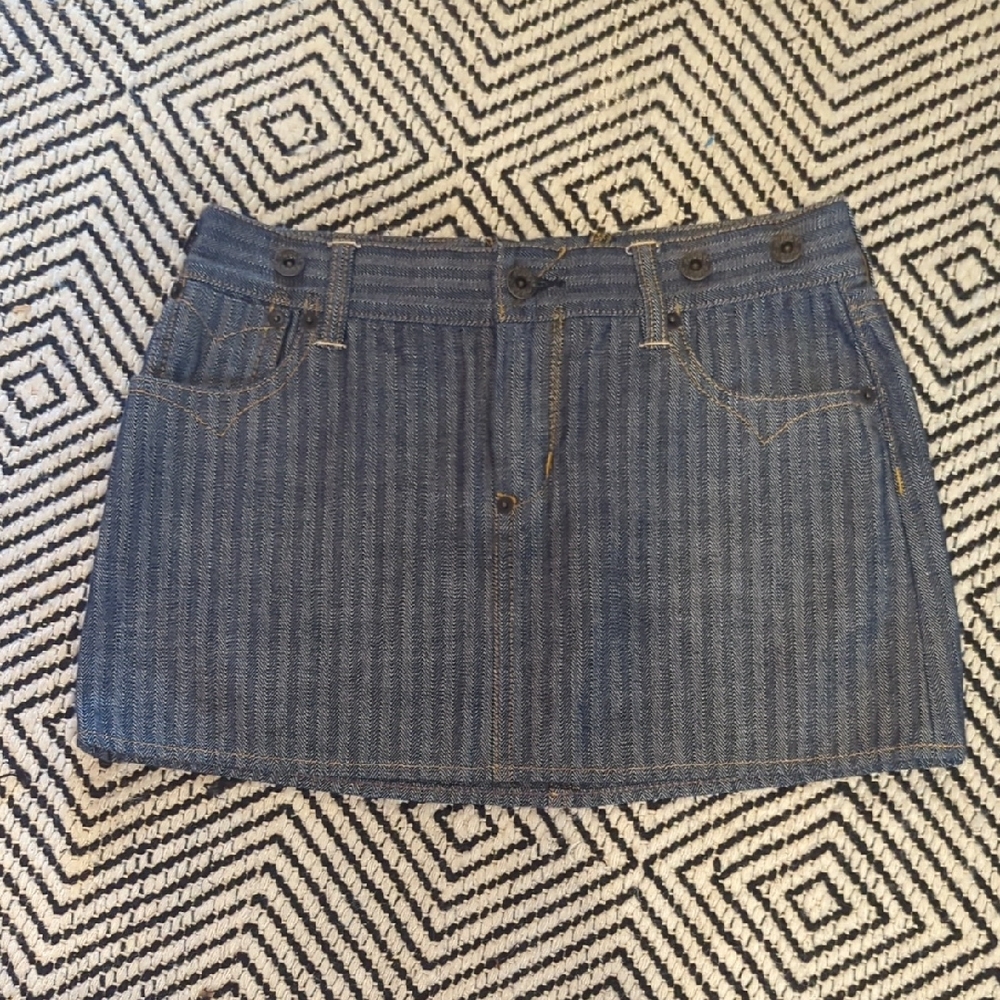 Rugby Ralph Lauren Denim Blue Mini Skirt
